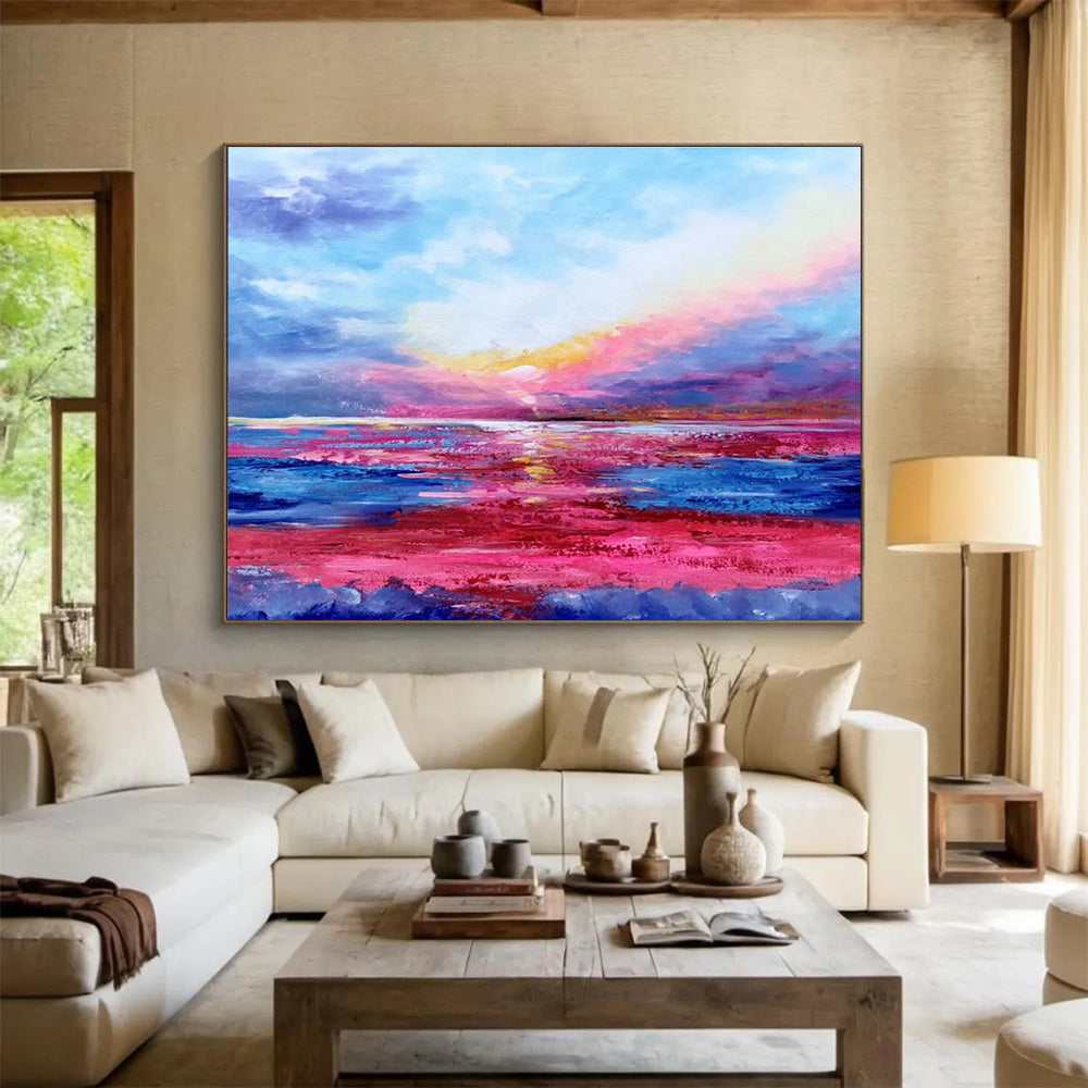 sunset abstract wall decor